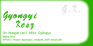 gyongyi kesz business card