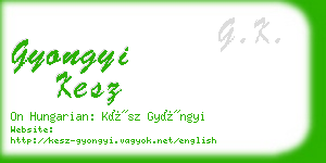 gyongyi kesz business card